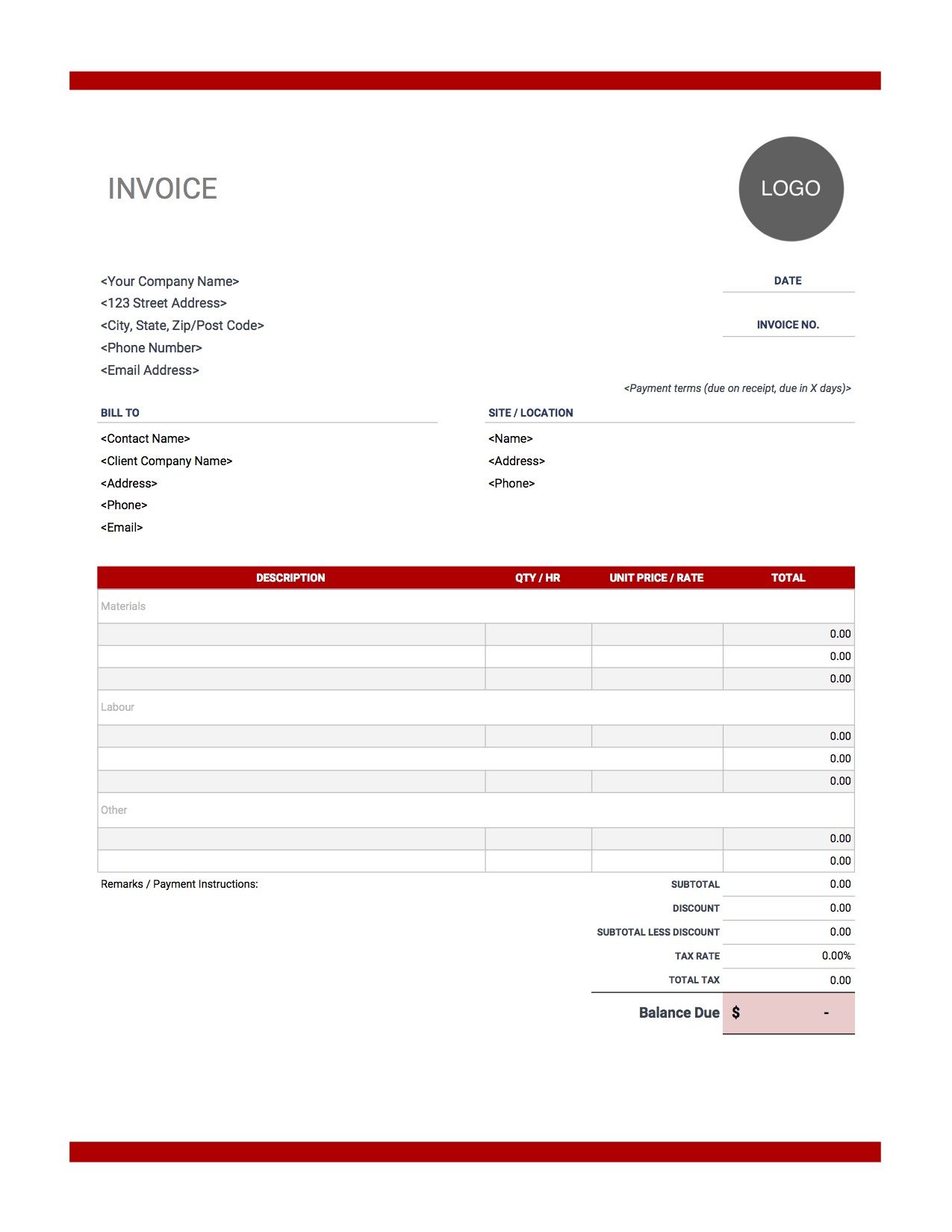 uline s 16988 template for invoice